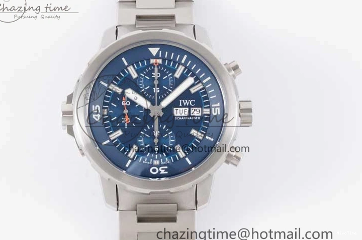 MIROTIME 0427 Aquatimer Chrono SS V6SF 1:1 Best Edition Blue Dial on SS Bracelet A Modern 7032
